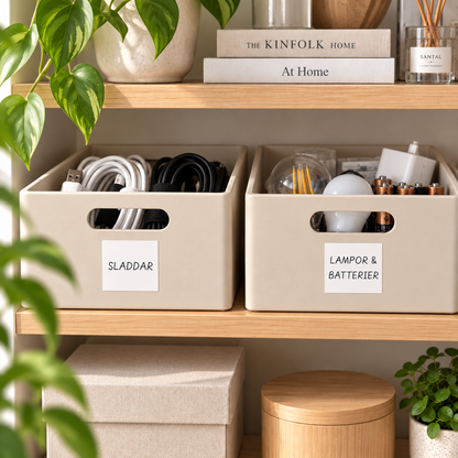 White labels with straight edges - 50 x 50 mm (145-pack)
